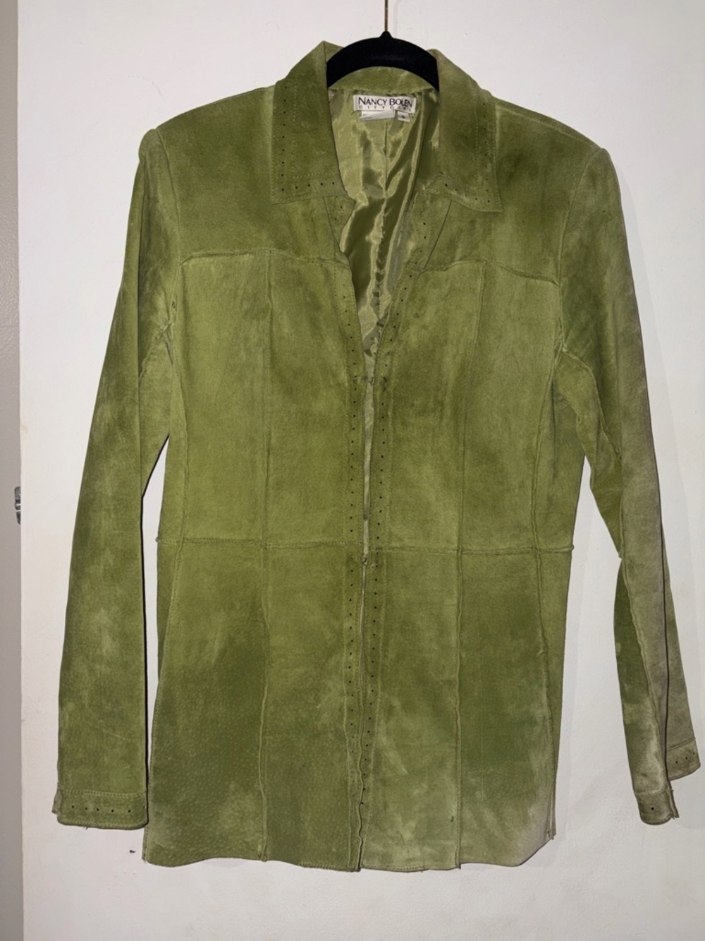 Nancy Bolen City Girl Green 100% Suede Women's Jacket